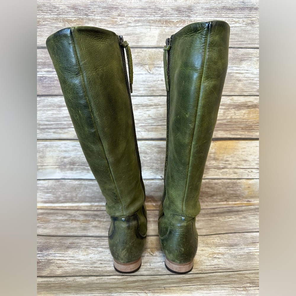 John Fluevog Women’s 6 Radio ARD Knee High Boots Green Leather - Picture 5 of 10